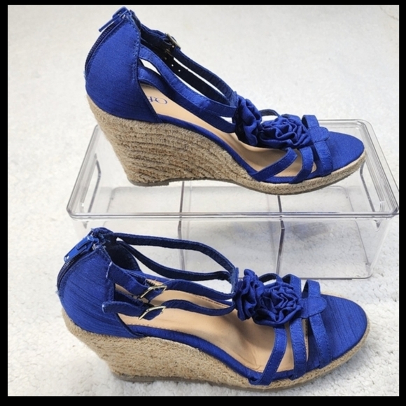 Cato Blue Wedge Sandals Size 10M - Picture 10 of 11